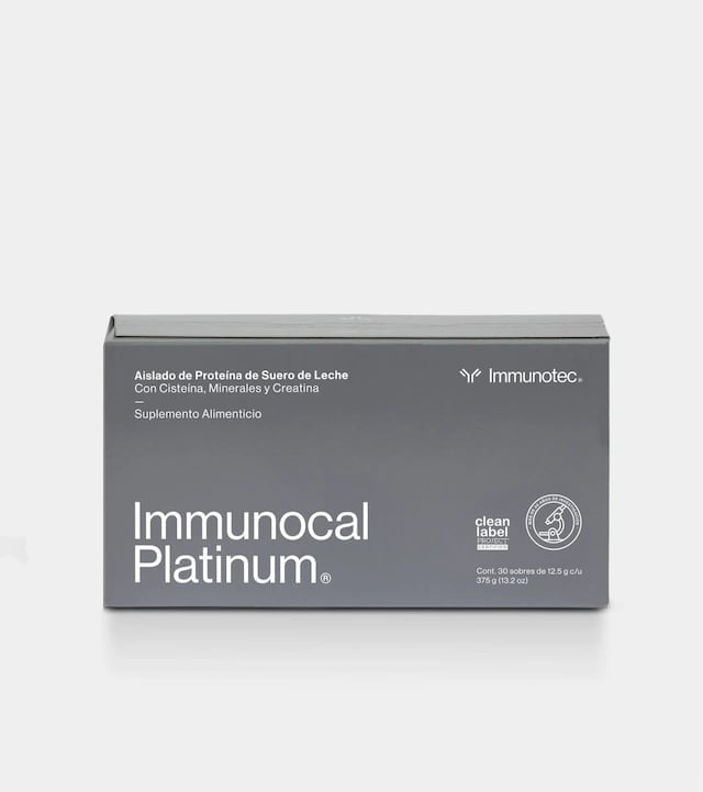 Caja gris de Immunocal Platinum por Immunotec
