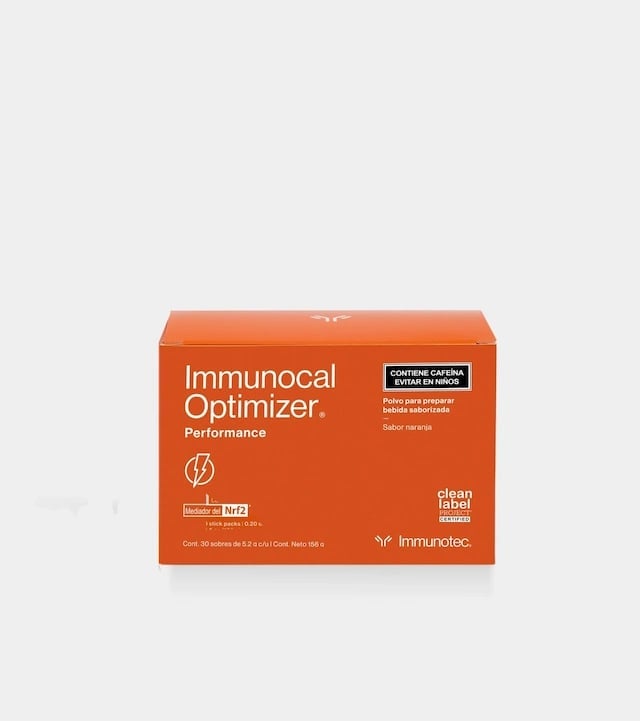 Caja naranja de Immunocal Optimizer Performance